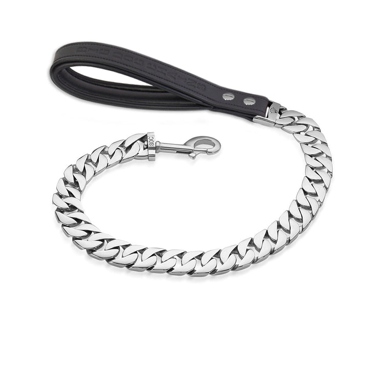 Luxury Stainless Steel Cuban Link Custom dog Leash - BIG DOG CHAINS