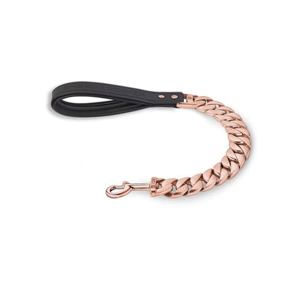 KILO_ROSE_Gold_Cuban_Link_Leash_XL_Lead_for_Large_Dogs_Real_Luxury_Rose_Gold_Finish_using_Stainless_Steel_BIG_DOG_CHAINS