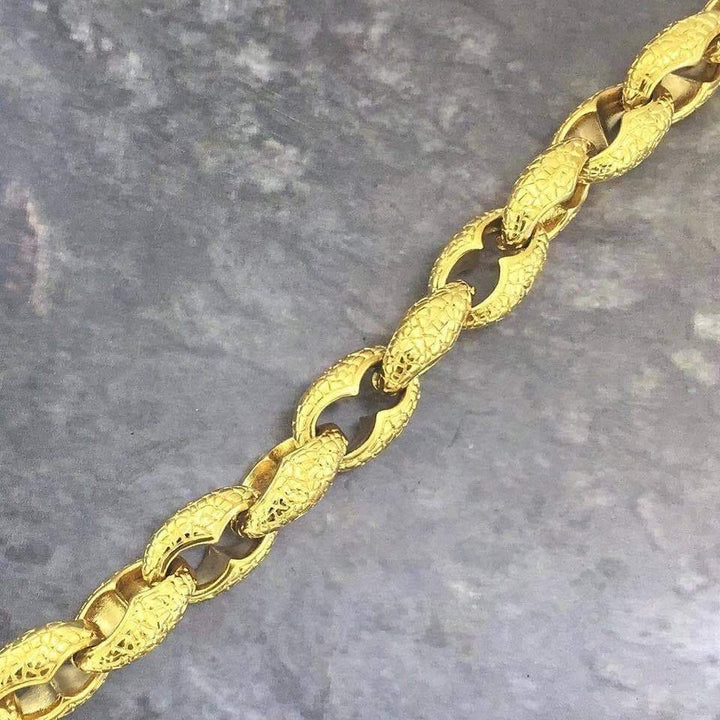 DRAGON DESING GOLD DOG COLLAR | LIL' DOG CHAINS